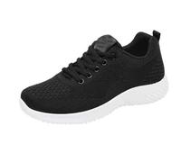 Scarpe ortopediche da donna, leggere e traspiranti, in rete, per atletica, corsa, camminata, con supporto per arco plantare, in memory foam, con lacci, con zeppa bassa, antiscivolo, scarpe da tennis