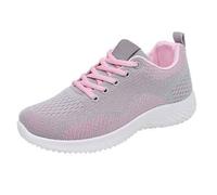 Scarpe ortopediche da donna, leggere e traspiranti, in rete, per atletica, corsa, camminata, con supporto per arco plantare, in memory foam, con lacci, con zeppa bassa, antiscivolo, scarpe da tennis