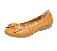 Scarpe ortopediche da donna Ortho Soft Scarpe in pelle scava fuori scarpe per il tempo libero moda punta rotonda Loafers leggero comodo scarpe basse senza lacci scarpe outdoor sandali in pelle