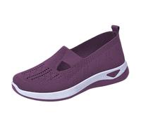 Scarpe Ortopediche da Donna Piattaforma Senza Lacci Casual Escursionismo Scarpa Fitness con Maglia Confortevoli Traspirante Scarpe Da Jogging Basket Sneakers Chic Outdoor Outdoor, viola, 36 EU