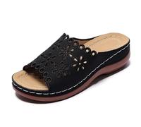 Scarpe ortopediche da donna, sandali estivi con zeppa, punta aperta, sandali con zeppa, scarpe estive da spiaggia, sandali con plateau, sandali vintage, per il tempo libero