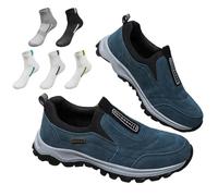 Scarpe ortopediche da uomo, con supporto per arco plantare, leggere, per attività all'aperto, escursionismo, lavoro, Blu scuro, 42 1/3 EU