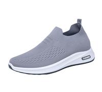 Scarpe ortopediche da uomo, estive per il tempo libero, da uomo, a piede largo, traspiranti, contro lo sperone del tallone, antiscivolo, scarpe sportive, comode, grigio., 43 EU