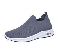 Scarpe ortopediche da uomo, estive per il tempo libero, da uomo, a piede largo, traspiranti, contro lo sperone del tallone, antiscivolo, scarpe sportive, comode, grigio scuro, 44 EU
