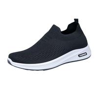 Scarpe ortopediche da uomo, estive per il tempo libero, da uomo, a piede largo, traspiranti, contro lo sperone del tallone, antiscivolo, scarpe sportive, comode, Nero , 41 EU
