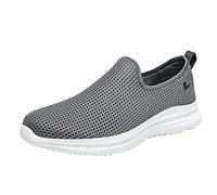 Scarpe ortopediche da uomo, traspiranti, scarpe da passeggio, leggere, antiscivolo, scarpe da corsa ergonomiche, scarpe da ginnastica estive, per il tempo libero, per il jogging, grigio scuro, 44 EU