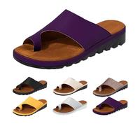 Scarpe Ortopediche Donna, Ciabatte Donna Ortopediche Estive con Zeppa Comodi Sandali Eleganti Antiscivolo Pantofole Scarpe per Il Tempo Libero Correttore di Borsite Plateau E Alluce Valgo Viola S