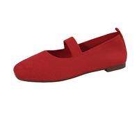 Scarpe Ortopediche Donna Eleganti Antiscivolo Ginnastica Sneakers Estive Donna Slip On Senza Lacci Sneakers Leggere Comode Barefoot Scarpe Pianta Larga Traspiranti Casual Basse (38, Rosso)
