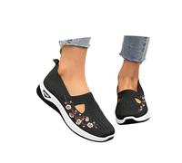 Scarpe Ortopediche Donna Estive Senza Lacci Scarpe Slip On da Corsa Camminare Comode Ginnastica Morbida Sneakers Traspiranti Leggere Antiscivolo Sneakers Diabetici Pianta Larga Sanitarie Outdoor Sport