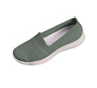 Scarpe Ortopediche Donna Estive Sneaker Donna Pianta Larga Casual Sneakers Comode Senza Lacci Traspiranti Scarpe da Camminata Eleganti Leggere Slip On Barefoot Antiscivolo da Ginnastica (41, Verde)