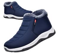 Scarpe Ortopediche Donna Lana Caldo Inverno Scarpe Comode Anziani Scarpe Ortopediche Donna Pantofole Leggere con Strappo Scarpe diabetiche Scarpe da Passeggio,Blu,42/260mm