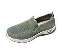 Scarpe Ortopediche Donna Pianta Larga da Ginnastica Sneakers Donna Eleganti Estive Slip On Casual Sneakers Leggere Traspiranti con Zeppa Scarpe Antiscivolo Senza Lacci Barefoot Comode (41, Verde)