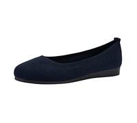 Scarpe Ortopediche Donna Pianta Larga Estive Barefoot Sneakers Donna Eleganti Casual Sneakers Senza Lacci da Ginnastica Slip On Scarpe Leggere Traspiranti Antiscivolo Comode Ballerine (42, Blu Scuro)