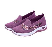 Scarpe Ortopediche Donna,Scarpe Donna estive,Passeggio Traspiranti e morbide in Tessuto da, Come Le Grembiuli Maestre Infanzia (Purple, 43)