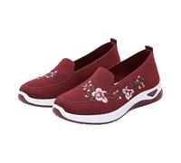 Scarpe Ortopediche Donna,Scarpe estive Donna comode,Passeggio Traspiranti e morbide in Tessuto da, Come Le Grembiuli Maestre Infanzia (Wine, 38)