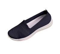 Scarpe Ortopediche Donna Senza Lacci Comode Sneakers Donna Pianta Larga Casual da Ginnastica Sneakers Estive Slip On Passeggio Barefoot Scarpe Traspiranti Leggere Antiscivolo (39, Marina Militare)