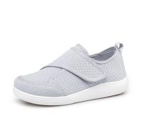 Scarpe Ortopediche Donna Senza Lacci Scarpe Chic Traspirante per Sneakers Ete Confortevole Piedi Larghi Sandali Scarpe Da Ginnastica Antiscivolo, grigio, 44 EU