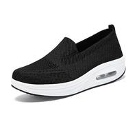 Scarpe Ortopediche Donna Sneakers Senza Lacci Slip On Comode Scarpe da Ginnastica Camminare Mesh Traspiranti Leggere Antiscivolo con Cuscino d'Aria e Zeppa Estate Tennis 2026