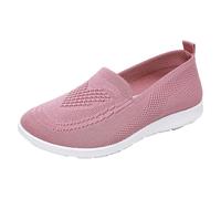 Scarpe Ortopediche Donne Scarpe Da Ginnastica Senza Lacci Antiscivolo Sneaker Con Maglia Traspirante Casual Piattaforma Leggera E Confortevole Basquette Sport Ete Running All'aperto, Rosa, 44 EU
