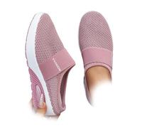 Scarpe Ortopediche Entry-Level con Cuscino d'Aria, Comode Scarpe Ortopediche da Passeggio da Donna, Scarpe Estive Slip-on Chiuse 2025, Sneakers Traspiranti con Supporto Plantare (Rosa,42)