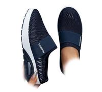 Scarpe Ortopediche Entry-Level con Cuscino d'Aria, Comode Scarpe Ortopediche da Passeggio da Donna, Scarpe Estive Slip-on Chiuse 2025, Sneakers Traspiranti con Supporto Plantare (Blu Scuro,42)