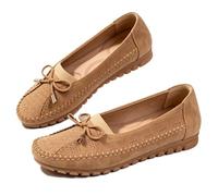 Scarpe Ortopediche in Pelle, Mocassini Eleganti Slip-on con Fiocco | Elegante pelle leggera, antiscivolo traspirante, ortopedica, slip-on e premium
