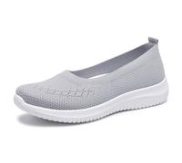 Scarpe Ortopediche,Scarpe comode Donna Chiuse,da Donna, Casual Etniche, estive alla, Casual con Tacco Piatto Traspiranti e Suola Morbida Camicie Cuoco (Grey, 43)