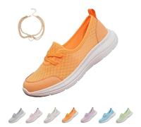 Scarpe ortopediche,Scarpe ortopediche da donna con suola morbida in rete confortevole,Scarpe da passeggio con supporto per arco plantare, Arancione, 39.5 EU
