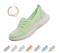 Scarpe ortopediche,Scarpe ortopediche da donna con suola morbida in rete confortevole,Scarpe da passeggio con supporto per arco plantare, Verde chiaro, 41.5 EU