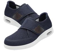 Scarpe Ortopediche Uomo con Strappo Estive Anziani Uomo per Diabetici Comode Camminare predisposte Modello Plantare anatomico Estraibile automodellanti Quindi Adatte(Blue,35 EU)