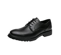 Scarpe Oxford da uomo con lacci, in pelle impermeabile, antiscivolo, scarpe formali da ballo e da matrimonio(Black,39 EU)