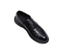 Scarpe Oxford da Uomo Eleganti Basse PU Stringate Derby,Nero,47 EU