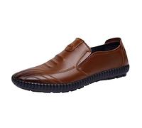 Scarpe Oxford da uomo Traspirante Scarpa Uomo Città per Business Matrimonio Scarpa Vestito Impermeabile Mocassino Uomo Pelle Comfort Oxfords e Derbies Urban Style Scarpe basse, 01 Marrone, 40 EU