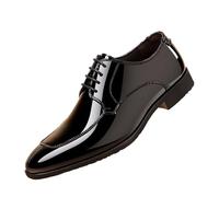Scarpe Oxford Derby Uomo Eleganti per Matrimoni Ufficio,Nero,44 EU