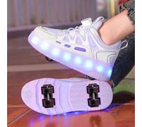 Scarpe pattini a rotelle ricaricabili a LED unisex, sneaker multifunzione trasformabili, adatte per pattinaggio all'aperto e sport tutto l'anno, con ruote rimovibili EUR34,EUR35,EUR36,EUR37,EUR38,EUR3