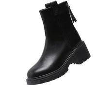 Scarpe Pelliccia Donna Stivali Pioggia Donna Moda Pelle Antiscivolo per E Lacci sotto con Motivo Stampato Stivali Overknee da Texani Generisch Stivaletti da con Pelliccia