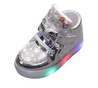 Scarpe per adolescenti, casual, per bambini, scarpe da ginnastica, argento, 26 EU