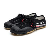 Scarpe per Arti Marziali, Scarpe da Ginnastica A Piedi Nudi da Uomo E da Donna in Tela Scarpe da Corsa Tai Chi Kung Fu,Nero,37 EU