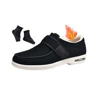 Scarpe per Artrite E Edema, Scarpe Invernali Regolabili Calde E Morbide per Diabetici da Uomo Adatte A Piedi Gonfi, Esterni Comode Comode Adatte A Ospedali Camminare Antiscivolo(Black,38 EU)