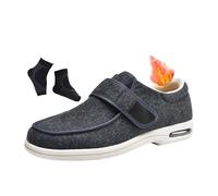 Scarpe per Artrite E Edema, Scarpe Invernali Regolabili Calde E Morbide per Diabetici da Uomo Adatte A Piedi Gonfi, Esterni Comode Comode Adatte A Ospedali Camminare Antiscivolo(Gray,47 EU)