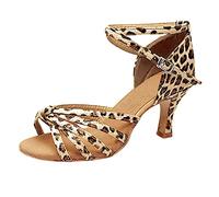 Scarpe per Ballo Liscio da Donna Latino Moda con Punta Aperta Scarpe da Tango Argentino Samba Kizomba Sandali con Tacco Professionale Standard Sala da Ballo Valzer Danza per Cerimonia