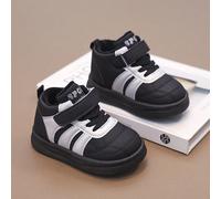 Scarpe per bambini in bianco e nero a patchwork, design con chiusura a strappo per una facile vestibilità, adatte per i più piccoli, casual e confortevoli, adatte per l'inizio dell'inverno EUR21,EUR22