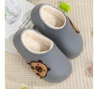 Scarpe per bambini - Pantofole impermeabili da casa con motivo a capibara per ragazzi e ragazze, calde per l'interno e l'esterno con interno confortevole e caldo. Non più paura del freddo in inverno.