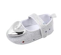 Scarpe per bambini, per interni, antiscivolo, suola morbida, da principessa, comode, leggere, antiscivolo, per bambini, con chiusura in , comode e leggere, grigio., 11