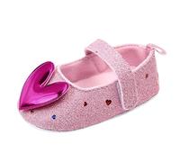 Scarpe per bambini, per interni, antiscivolo, suola morbida, da principessa, comode, leggere, antiscivolo, per bambini, con chiusura in , comode e leggere, Colore: rosa., 13