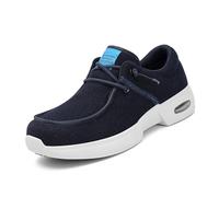 Scarpe per diabetici da Uomo e da Donna, Scarpe da Passeggio, larghezze Extra Regolabili per Piedi gonfi Edema Scarpe per Anziani Sandali Leggeri(Blu,EU 37.5)