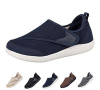 Scarpe per diabetici da uomo, extra larghe, facili da chiudere, regolabili, traspiranti, antiscivolo, ortopediche, per piedi gonfi, fascite plantare, comode, leggere