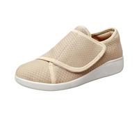Scarpe per diabetici, da uomo, extra larghi, comode, antiscivolo, in rete, suola morbida, per il tempo libero, leggere, traspiranti, ortopediche, assorbimento degli urti, scarpe senza lacci, beige