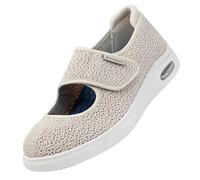 Scarpe per Diabetici Scarpe Uomo,per Alluce Valgo Fasi Post Operatorie e Lunghe Guarigioni Scarpe Traspiranti Antiscivoloile.Beige,44