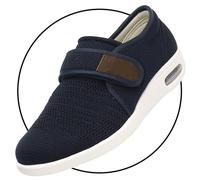 Scarpe per Diabetici Uomo Estive Scarpe Uomo Strappo Scarpe Ginnastica a Strappo Scarpe Pianta Larga Scarpa Scarpe Ortopediche(Color:Blue,Size:40 EU)